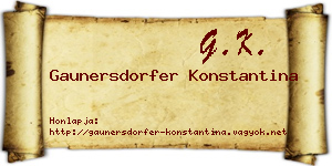 Gaunersdorfer Konstantina névjegykártya